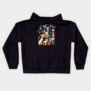 Mid Century Modern CAT Tranquil Transitions Kids Hoodie